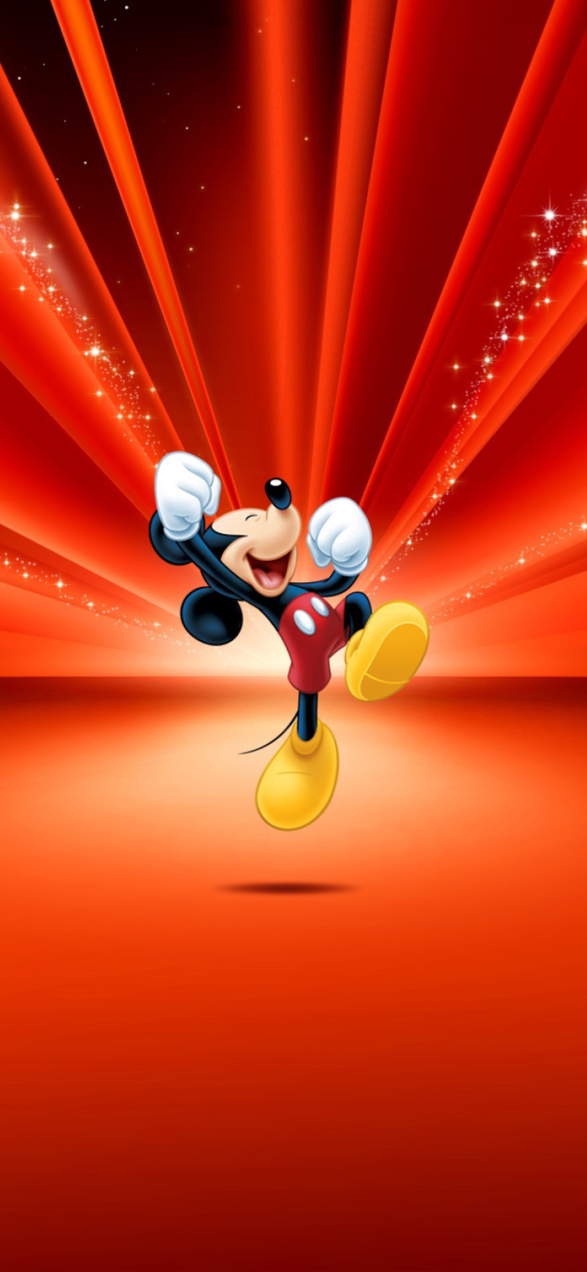 Mickey Mouse Disney Red Wallpaper wallpaper 1170x2532