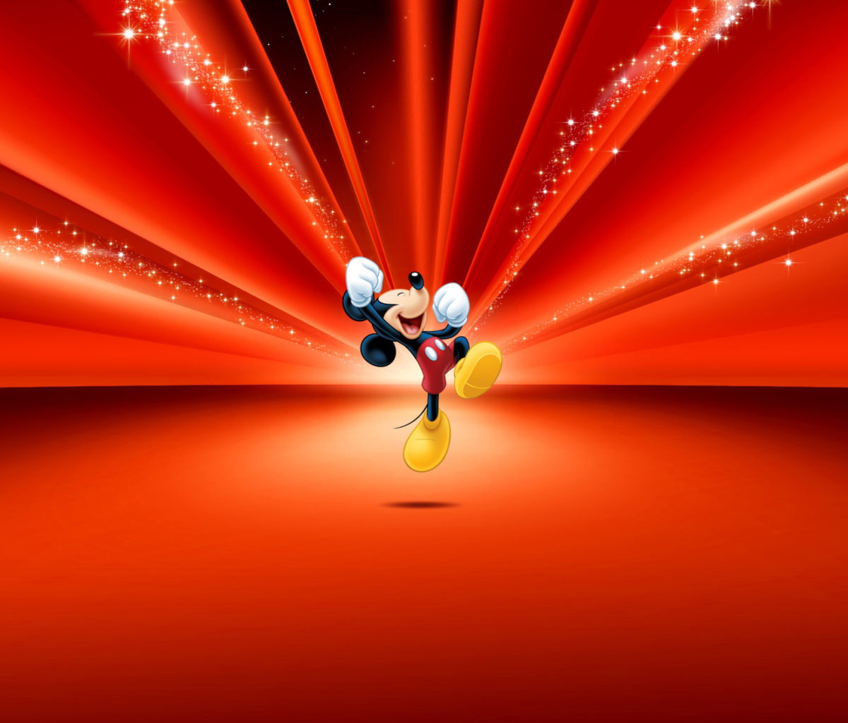Fondo de pantalla Mickey Mouse Disney Red Wallpaper 1200x1024