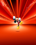 Mickey Mouse Disney Red Wallpaper wallpaper 128x160