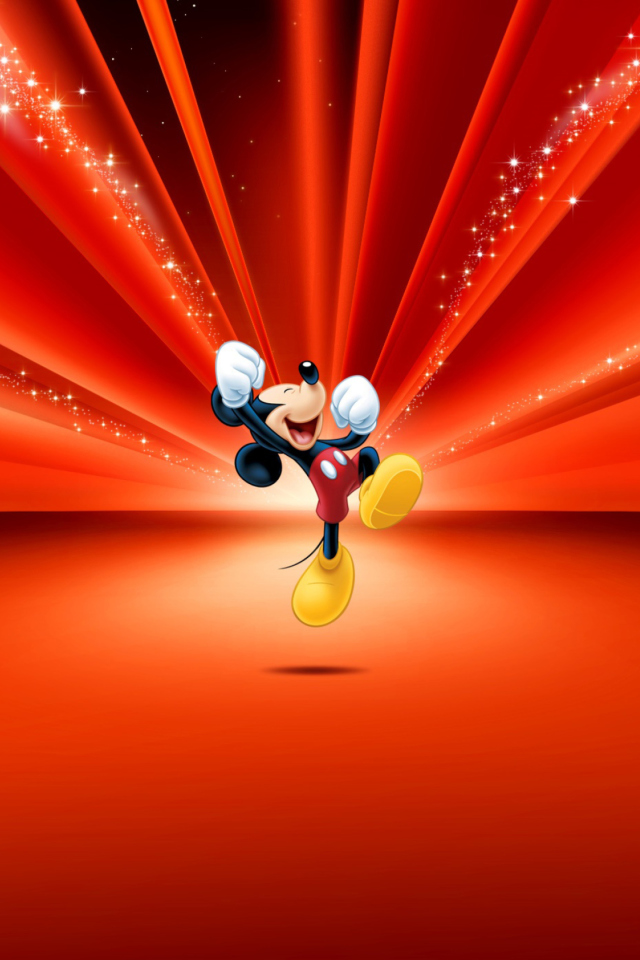 Das Mickey Mouse Disney Red Wallpaper Wallpaper 640x960
