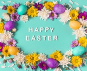 Das Happy Easter Celebrate Wallpaper 176x144