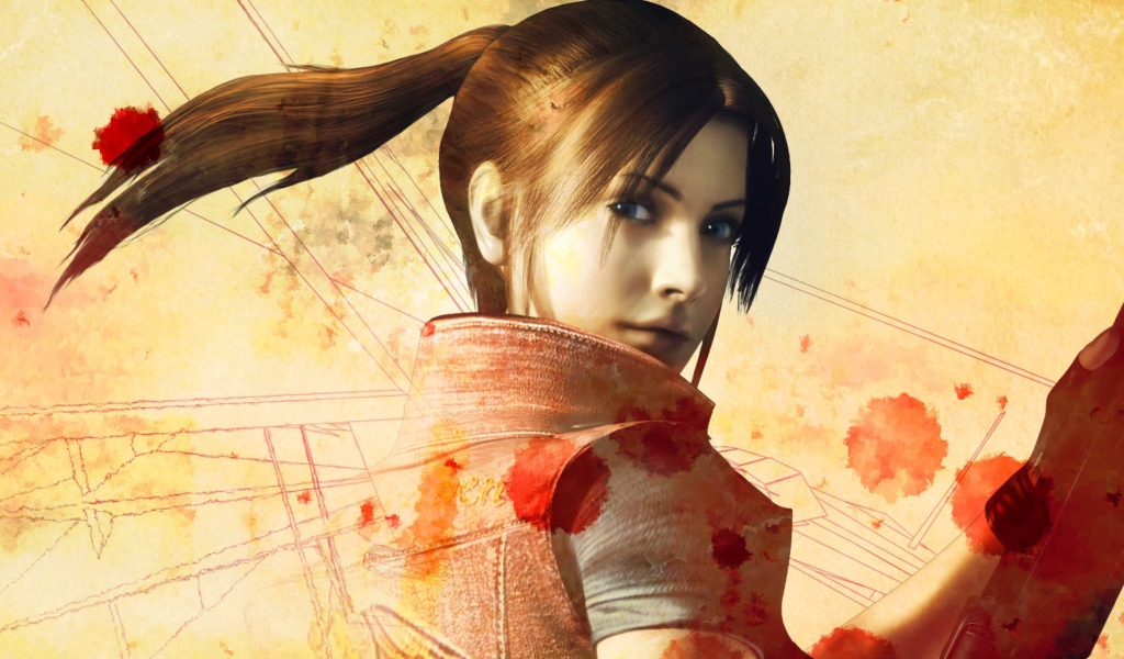 Resident Evil Claire Redfield wallpaper 1024x600