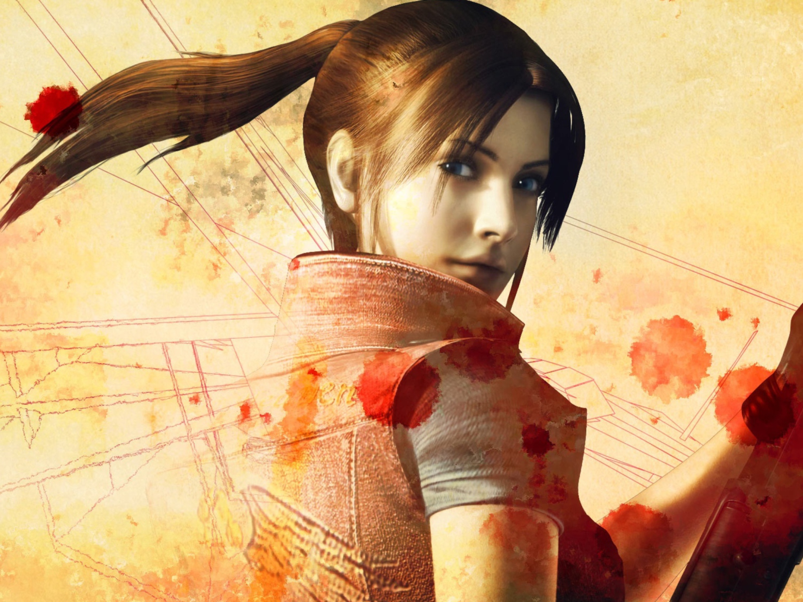 Fondo de pantalla Resident Evil Claire Redfield 1600x1200