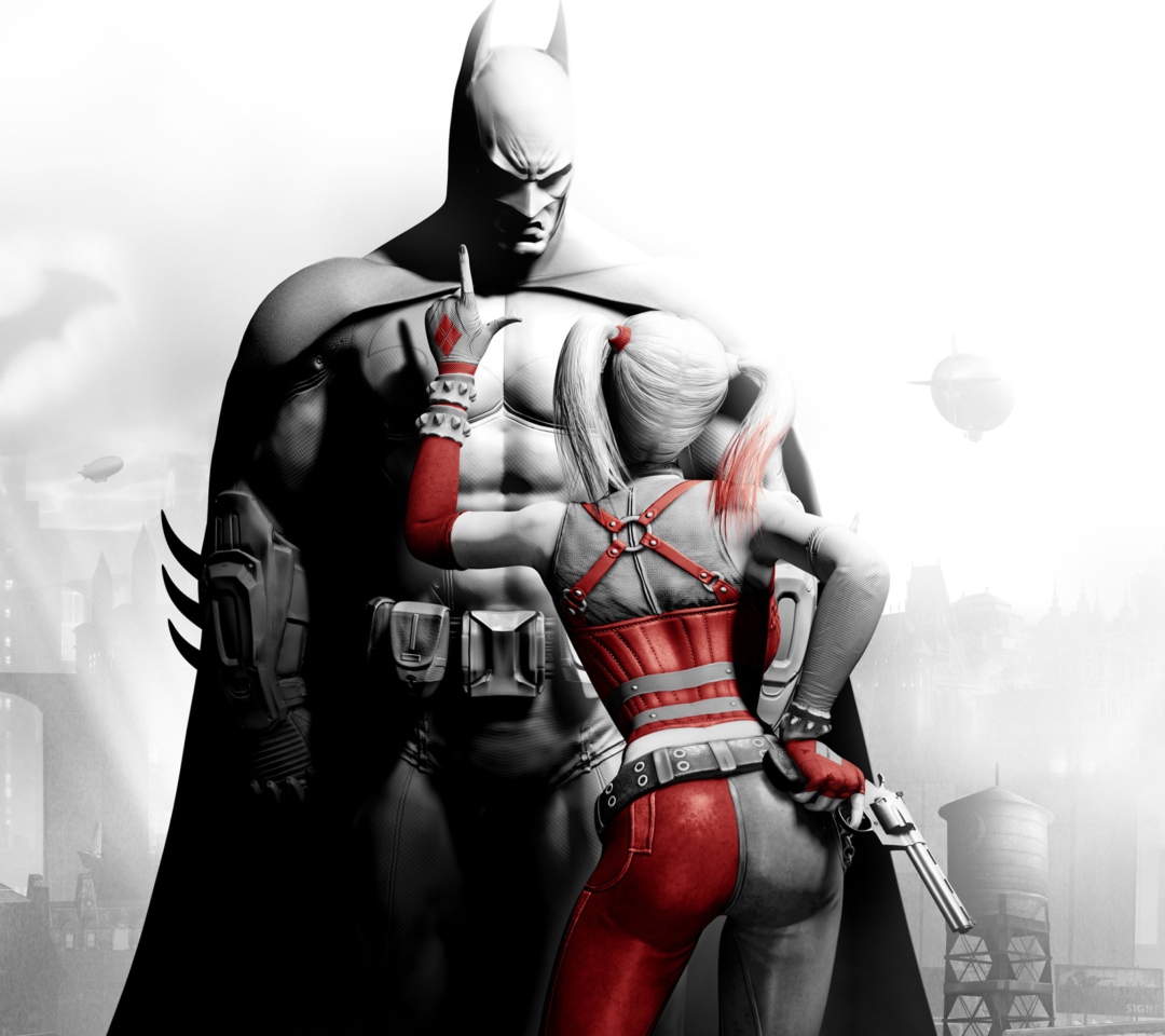 Das Batman And Harley Quinn Wallpaper 1080x960