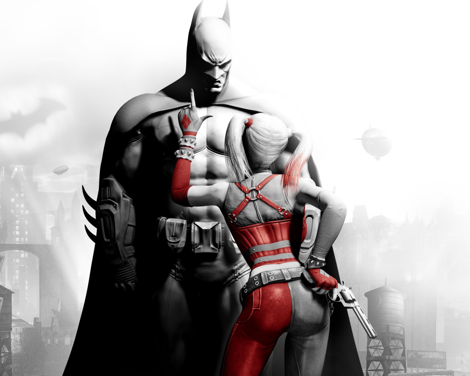 Das Batman And Harley Quinn Wallpaper 1600x1280
