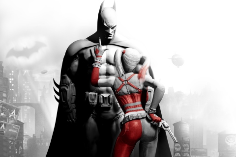 Das Batman And Harley Quinn Wallpaper 480x320