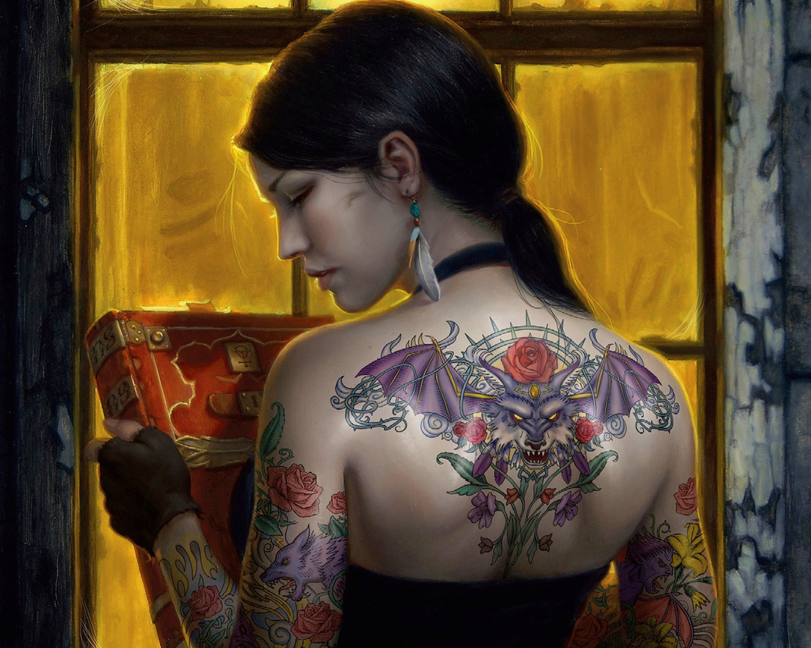 Tattooed Girl wallpaper 1600x1280