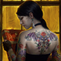Tattooed Girl wallpaper 208x208