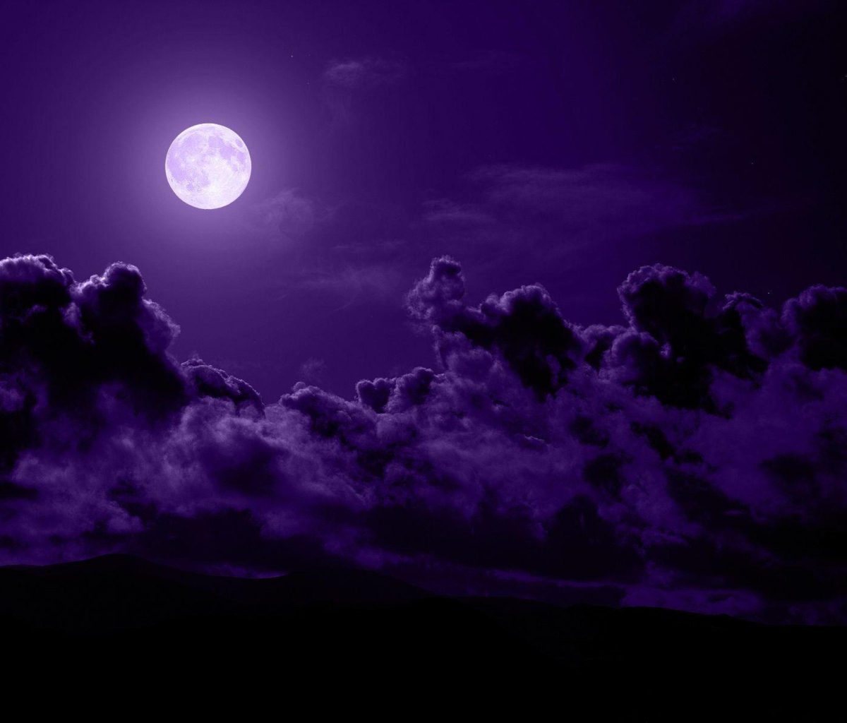 Das Purple Moon Wallpaper 1200x1024