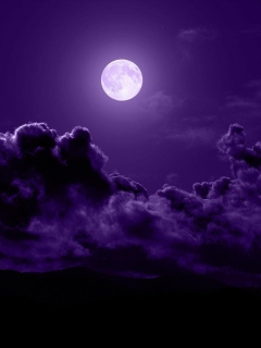 Fondo de pantalla Purple Moon 240x320
