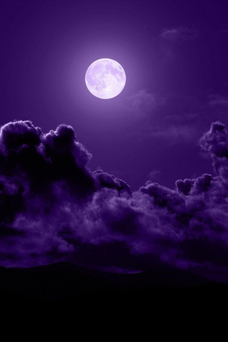 Fondo de pantalla Purple Moon 320x480