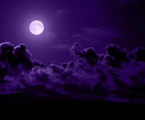 Sfondi Purple Moon 480x400