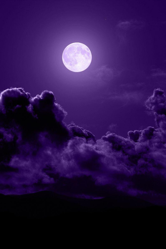 Das Purple Moon Wallpaper 640x960