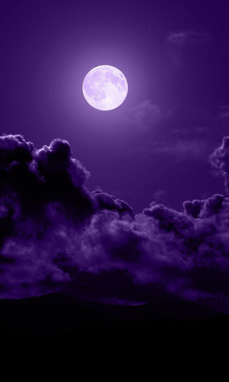Das Purple Moon Wallpaper 768x1280