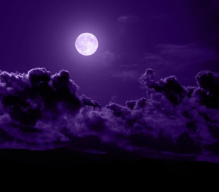 Purple Moon - Obrázkek zdarma pro 128x128