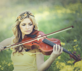 Girl Violinist - Obrázkek zdarma pro iPad 2