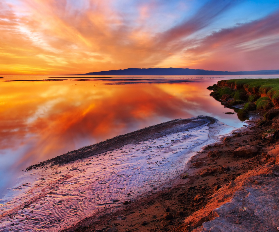 Evening Beach wallpaper 960x800