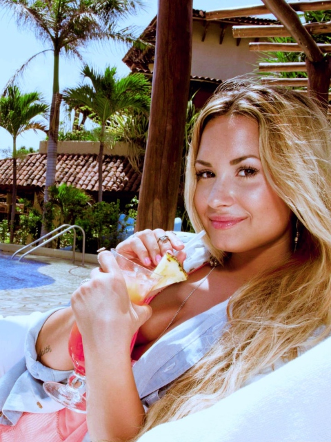 Demi Lovato Summer 2012 wallpaper 480x640