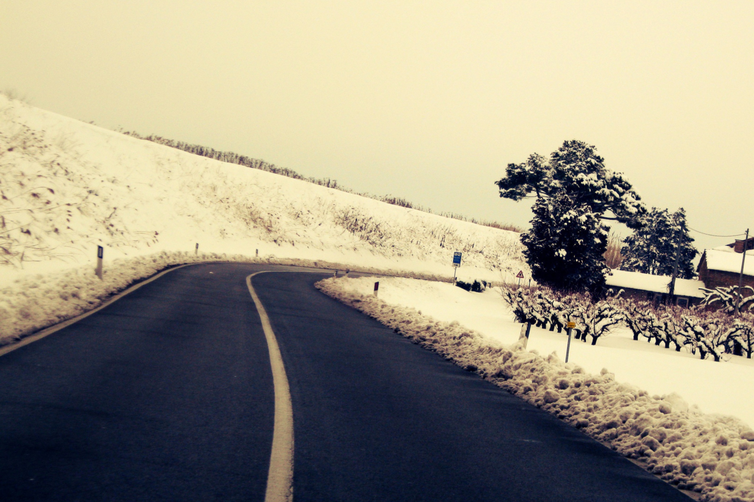 Winter Road wallpaper 2880x1920