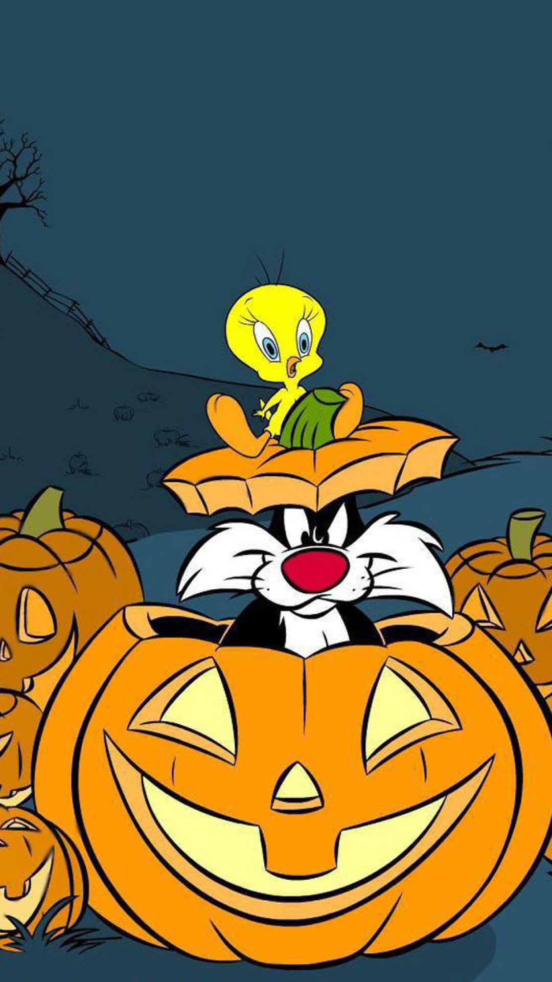 Обои Looney Tunes Halloween 1080x1920