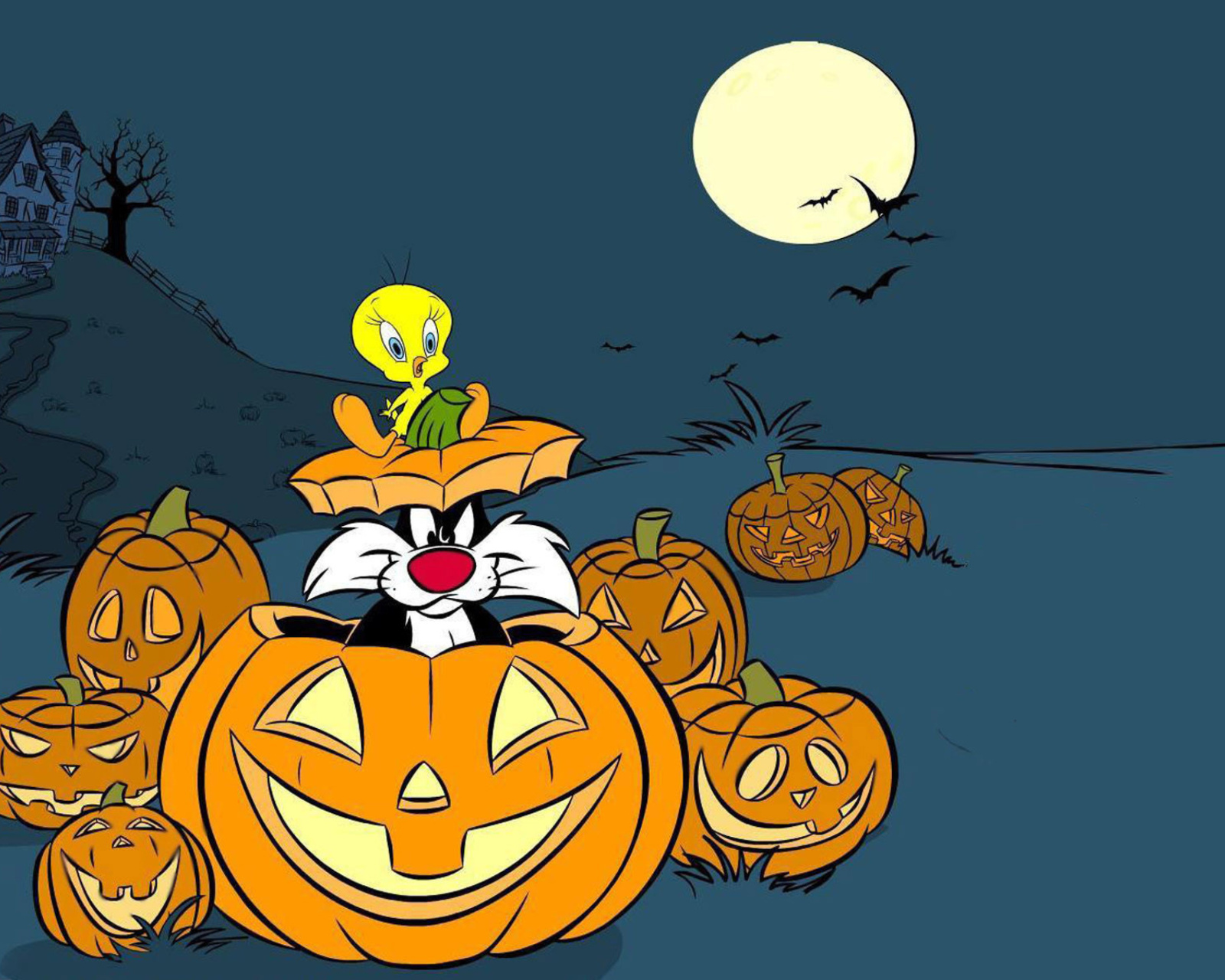 Das Looney Tunes Halloween Wallpaper 1600x1280