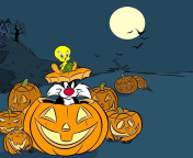 Обои Looney Tunes Halloween 176x144