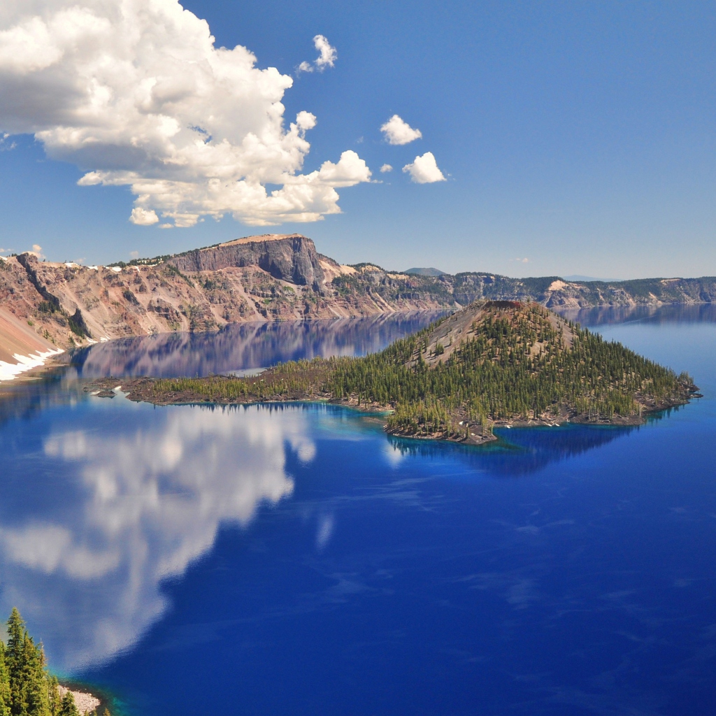 Fondo de pantalla Crater Lake 1024x1024