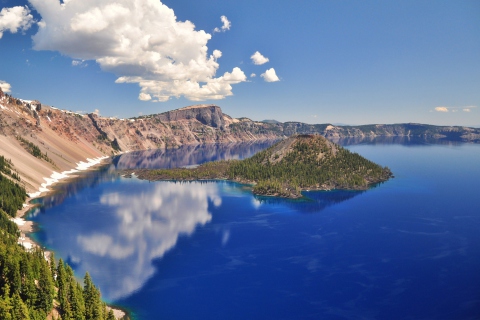 Fondo de pantalla Crater Lake 480x320