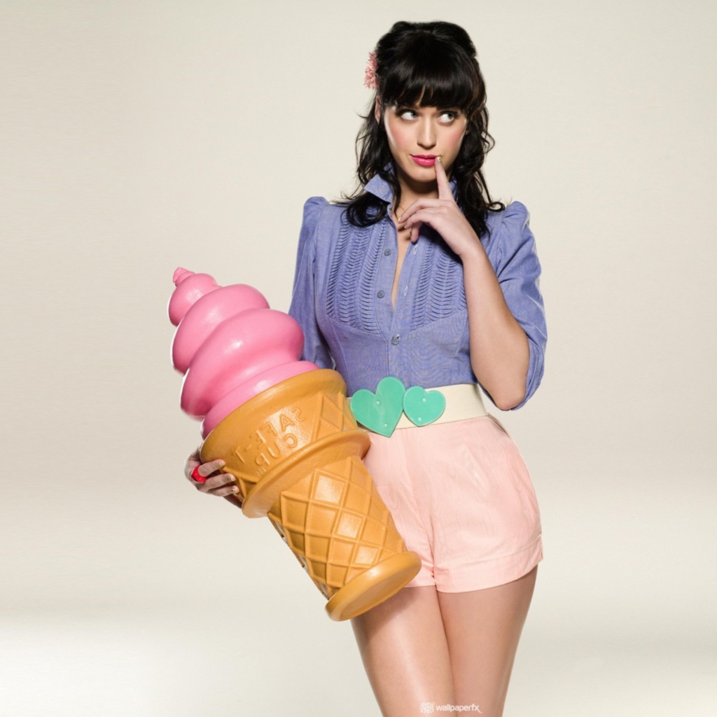 Katy Perry Ice-Cream wallpaper 1024x1024