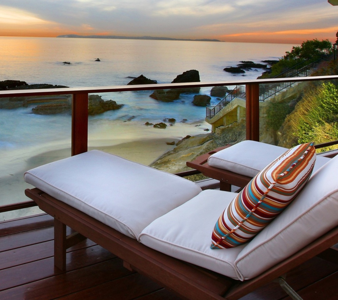 Sfondi Sunset Relax in Spa Hotel 1080x960
