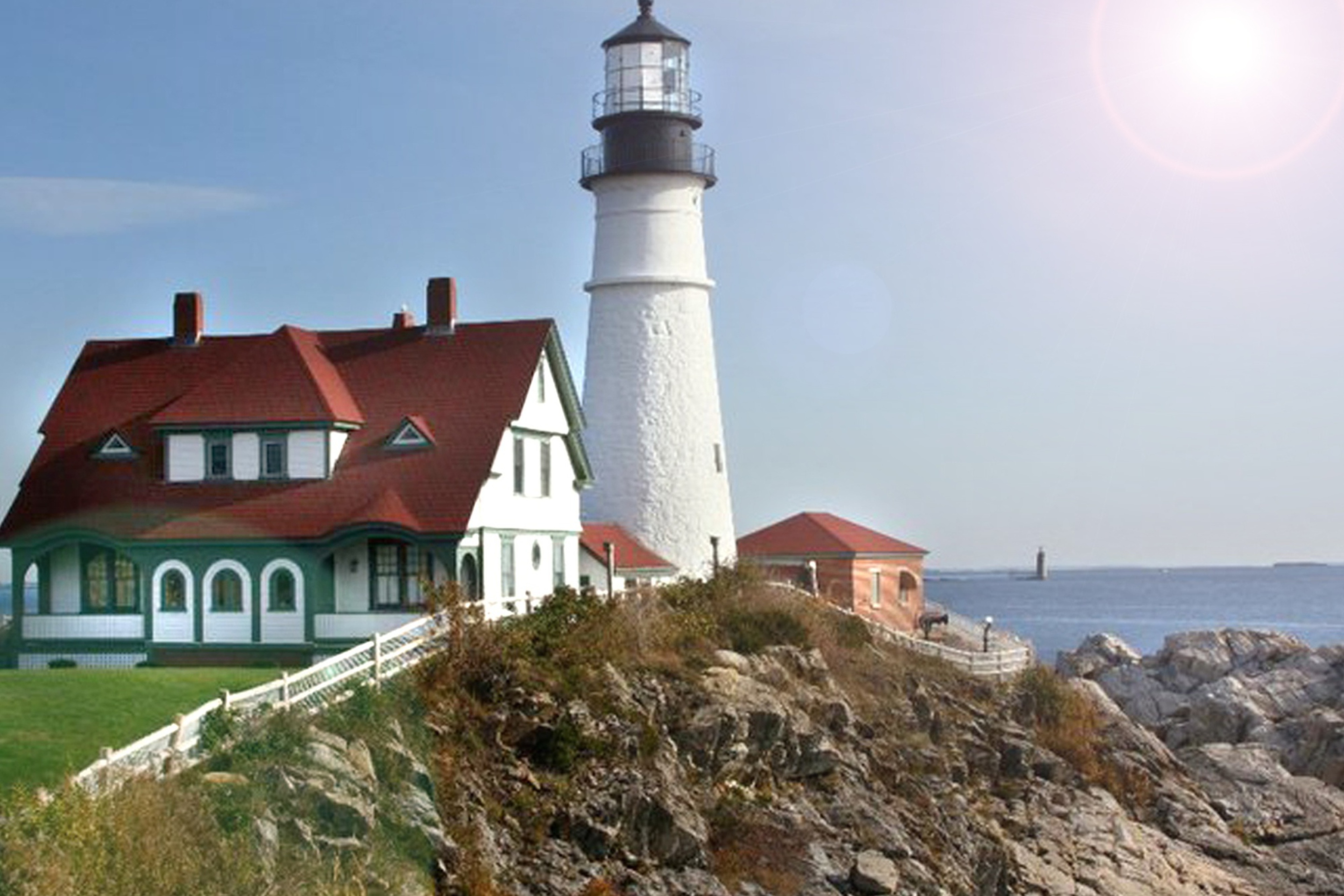 Обои Fort Williams Lighthouse 2880x1920