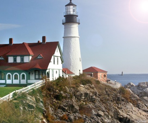 Fondo de pantalla Fort Williams Lighthouse 480x400