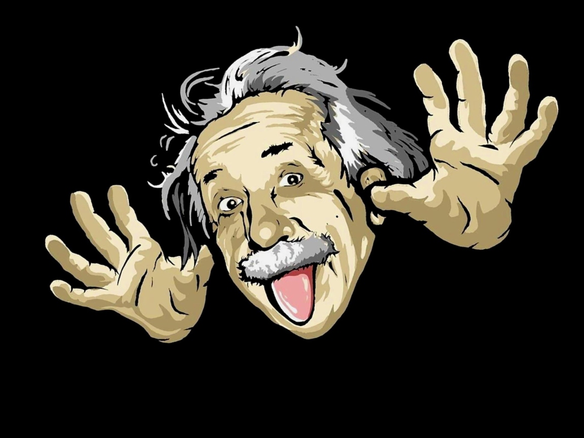 Funny Albert Einstein wallpaper 1152x864