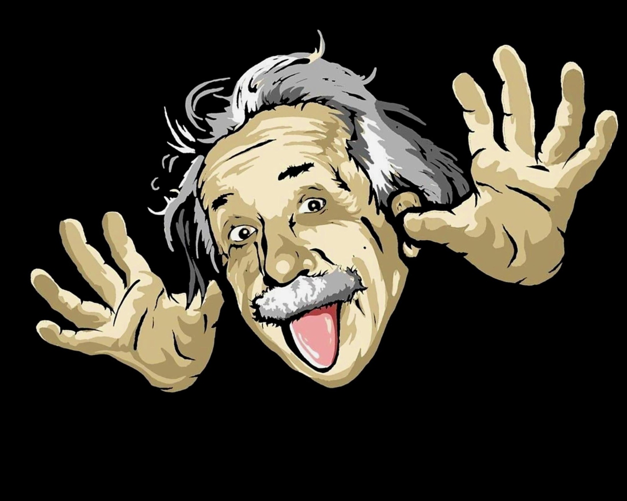 Funny Albert Einstein wallpaper 1280x1024