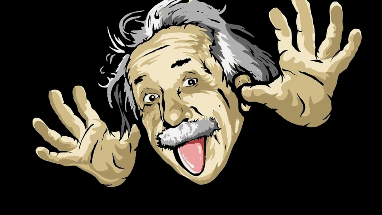 Das Funny Albert Einstein Wallpaper 1280x720