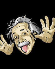Обои Funny Albert Einstein 176x220