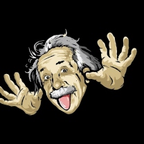 Funny Albert Einstein wallpaper 208x208