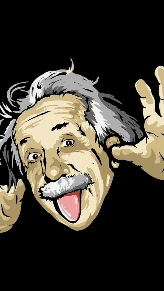Das Funny Albert Einstein Wallpaper 640x1136
