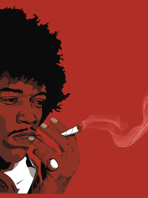 Fondo de pantalla Jimi Hendrix 480x640