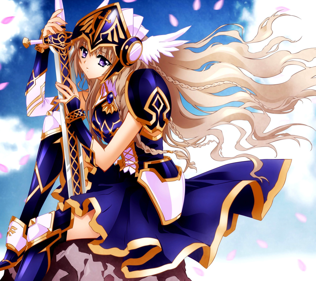 Das Anime warrior girl Wallpaper 1080x960
