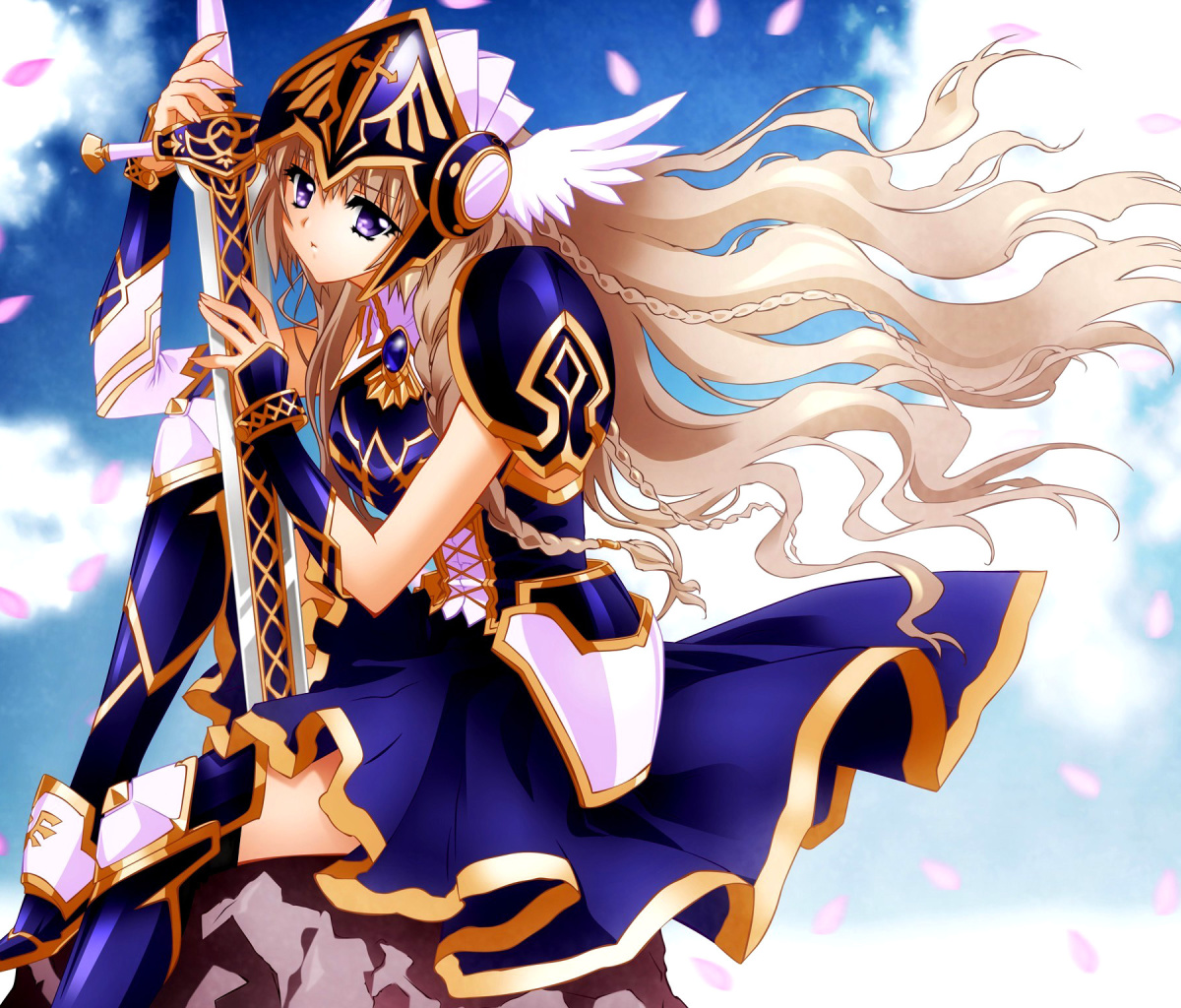 Das Anime warrior girl Wallpaper 1200x1024