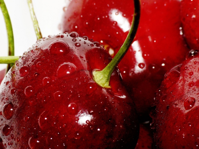 Das Deliciour Cherries Wallpaper 640x480