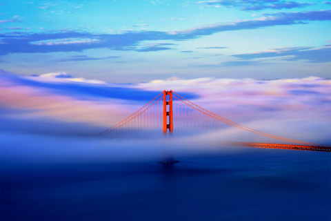 Обои San Francisco Golden Gate Bridge 480x320