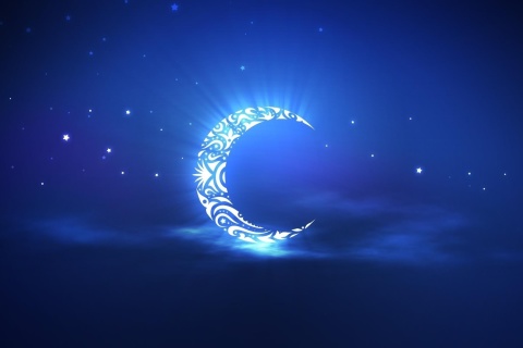 Fondo de pantalla Islamic Moon Ramadan Wallpaper 480x320