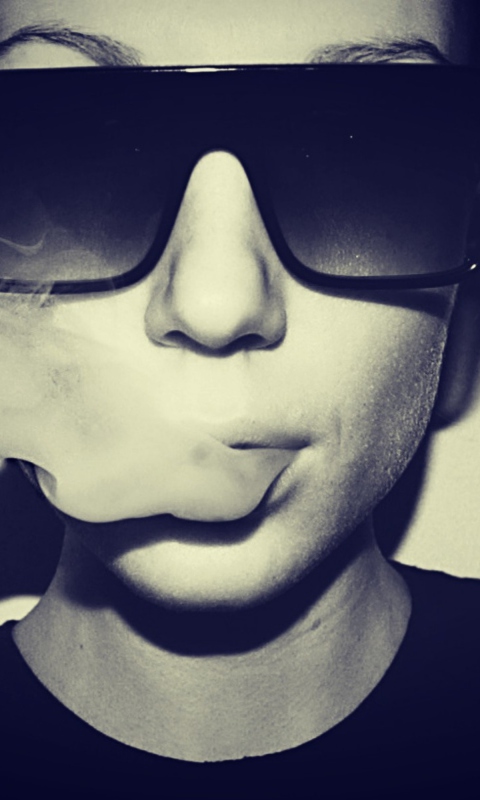 Sunglasses And Smoke wallpaper 480x800