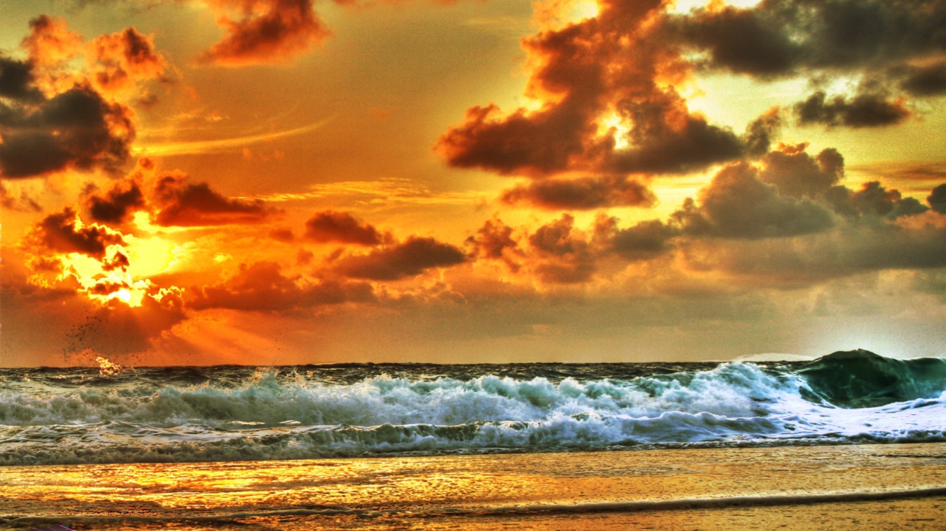 Das Magical Beach Wallpaper 1366x768