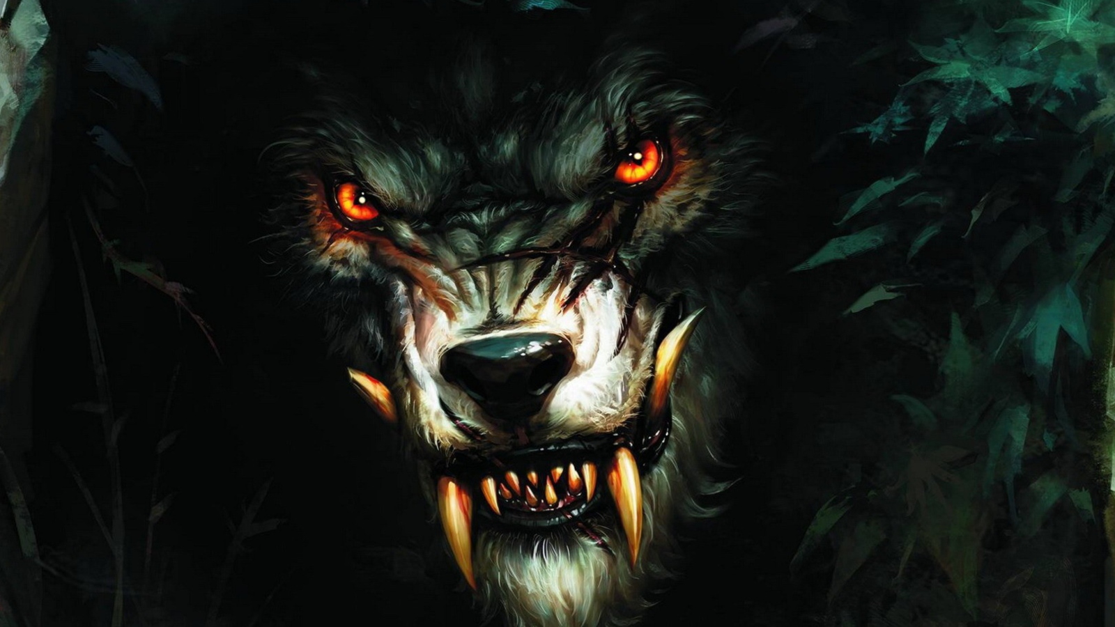 Das Werewolf Artwork Wallpaper 1600x900