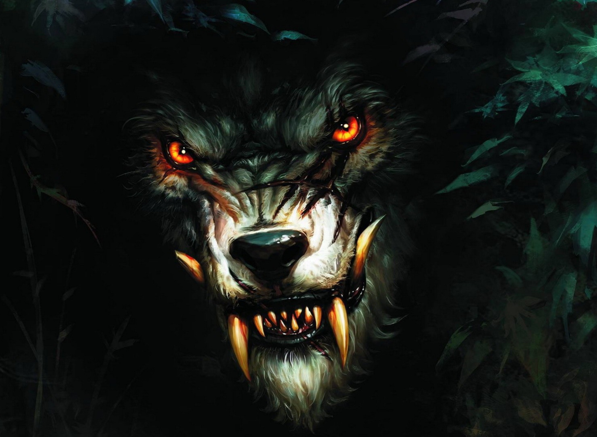 Das Werewolf Artwork Wallpaper 1920x1408