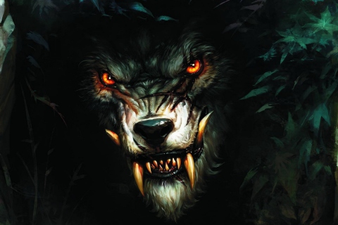 Das Werewolf Artwork Wallpaper 480x320