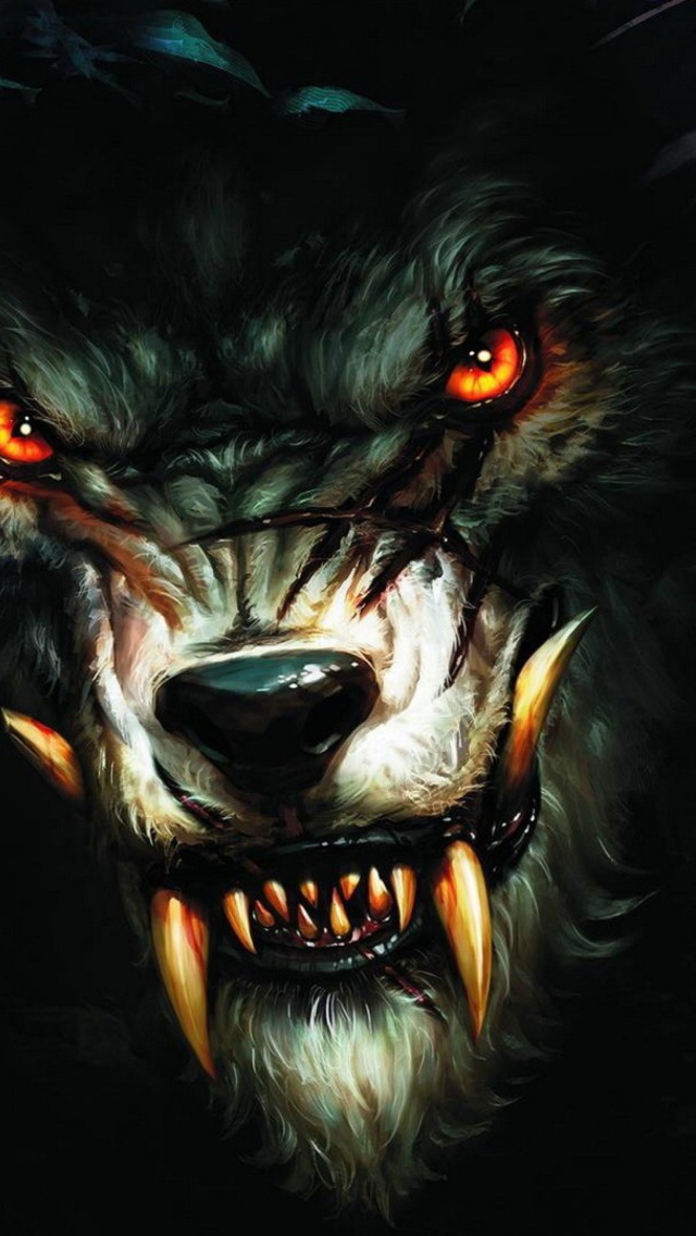 Fondo de pantalla Werewolf Artwork 640x1136